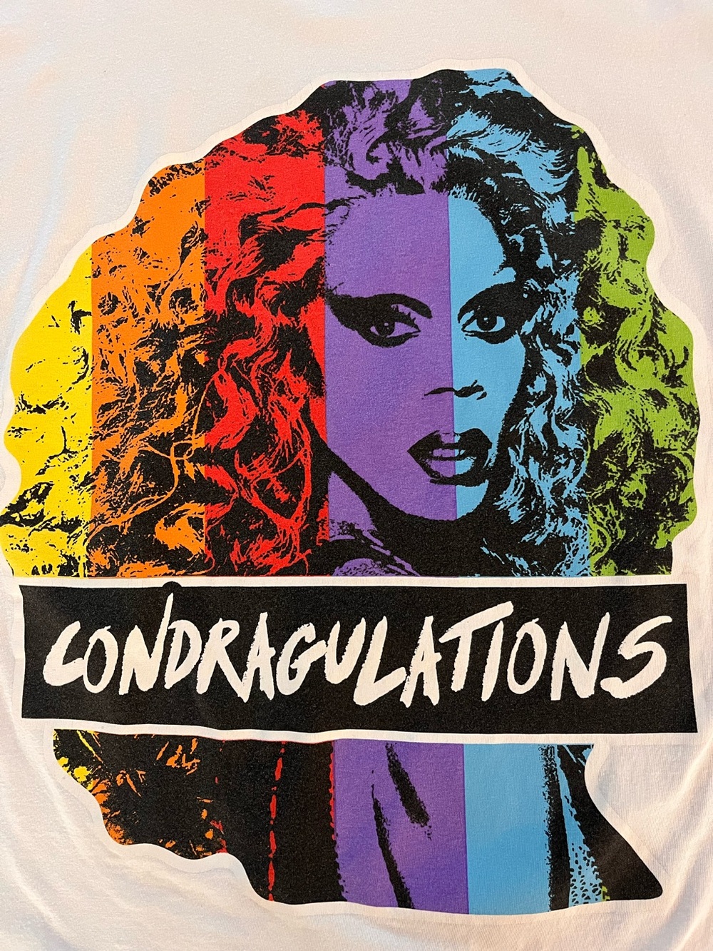 Condragulations Rainbow Pop-Art RuPaul Graphic Tee
